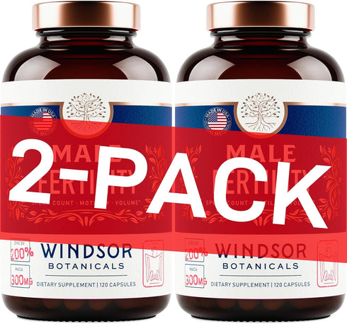 Fertility Supplements for Men - Prenatal Vitamins for Male Fertility Support - Zinc, Maca, Ashwagandha, L Arginine -