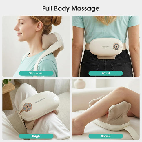 Rexyzen 2026 4D Cordless Neck Massager with Heat for Pain Relief Deep Tissue, Kneading Massage Tools with Remote