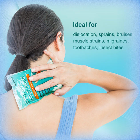 General Medi 50 Packs Instant Ice Cold Pack (4”x 5.5”) for Pain Relief, Swelling, Inflammation, Sprains, Toothache