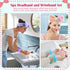 WSYUB Spa Headband and Wristband Set, 6pcs Gorgeous Tie Dye Color Cosmetic Headband for Washing Face