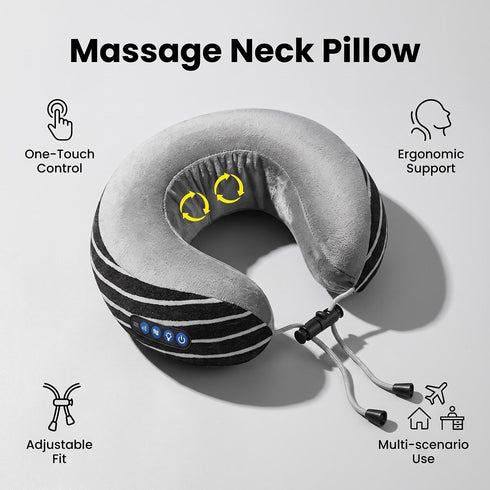 MTSXDYT Neck Massager with Heat for Pain Relief Deep Tissue, Kneading Shiatsu Heated Neck Massager Cordless Pillow
