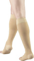 Truform Compression Stockings 30-40 mmHg, Knee High, Open Toe, Beige, 2X-Large for Men and Women