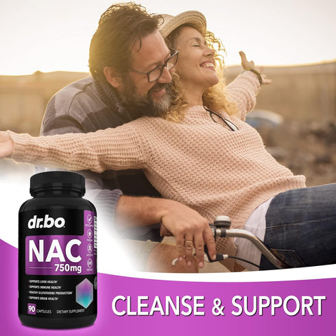 NAC Supplement N-Acetyl Cysteine Pills | 90 Capsules | 750mg | Daily Liver Support Formula for Lung & Kidney Health