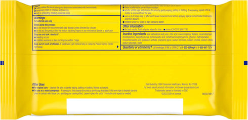 Preparation H Hemorrhoid Flushable Wipes with Witch Hazel for Skin Irritation Relief, 48 Count