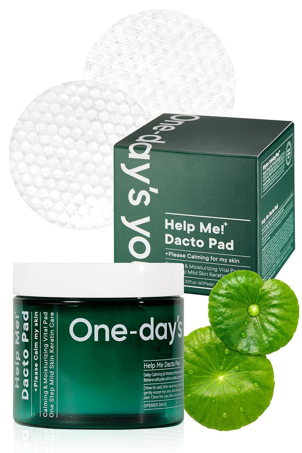 ONE-DAY’S YOU Help Me Dacto Pad | Korean Toner Pads with Glycolic Acid & Salicylic Acid for Face (60 sheets)