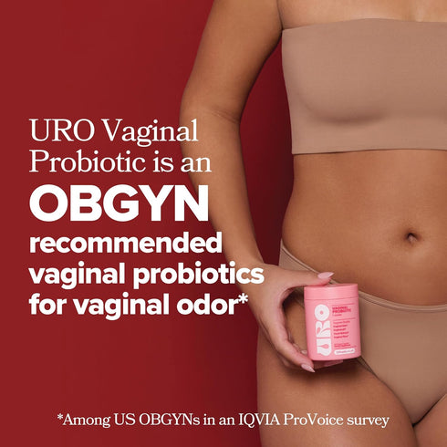 URO Vaginal Probiotics for Women - pH Balance with Prebiotics & Lactobacillus, 60 Count, Women's Health Supplement