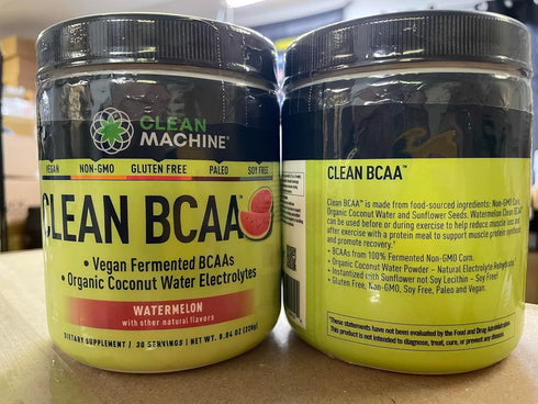 Clean BCAA Powder, 2:1:1 Food Sourced BCAAs & Coconut Water Electrolytes, Watermelon