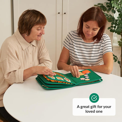 v2 Fidget Book for Elderly | Fidget Blanket for Dementia | Dementia Products for Elderly | Gift, Activities and Fidget