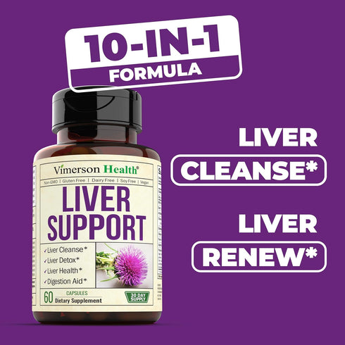 Liver Cleanse Detox & Repair - Artichoke Extract Liver Health Formula with Milk Thistle, Turmeric, Ginger, 2 Pack
