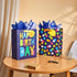 SUNCOLOR 2 Pack 13" Large Gift Bag with Tissue Paper for Him, Happy Birthday