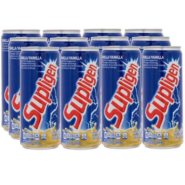 Supligen Vanilla Liquid Meal Supplement for Strength & Energy, 9.87 Oz, Pack Of 12