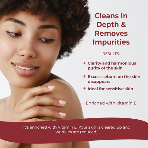 HT26 Purifying Soap Vitamined Bar for Melanin Rich Skin - Gentle Cleansing Vitamin E Soap with Castor Oil - 150g