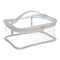 Large Cosmetic Bag for Women, Clear Makeup Pouch for Travel or Home, Transparent PVC Organizer with Handle (Silver)