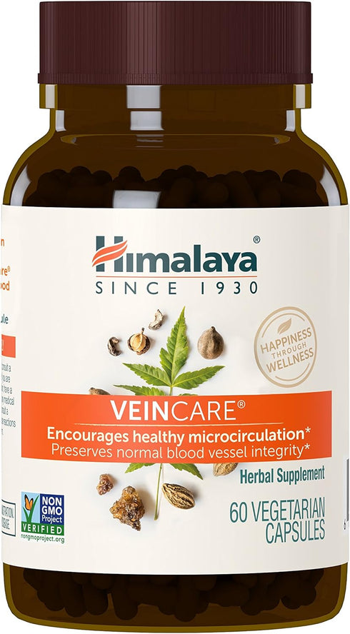 Himalaya VeinCare, 30 Day Supply, Herbal Vein Support Supplements, 60 Capsules