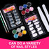 Nail Kit Set Professional Acrylic, 12 Glitter Acrylic Powder Kit, Nail Art Tips and Decoration for Beginners