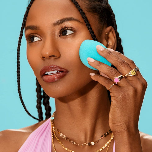 Real Techniques Miracle Airblend Sponge, Matte Makeup Blending Sponge for Liquid, Cream, & Powder Products