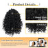 PEACOCO Curly Ponytail Extension - 10 Inch Drawstring Ponytail for Black Women, Clip on Synthetic Short Afro Hairpiece