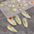 12 Sheets Star Nail Stickers, 3D Self-Adhesive Gold Silver Moon Heart Design for Nail Art Decoration Accessories