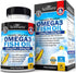 Triple Strength Omega 3 Fish Oil Supplement - 2250mg EPA DHA from Wild Caught Fish for Joint & Brain Health - 180