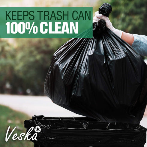 Veska 95-96 (ValuePack 25 100 90 95 96 Gallon Trash Bags Heavy Duty, Bags w/Ties) Gallon Extra Large Trash Bags