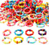 WILLBOND 200 Pcs Colorful Elastic Hair Ties, Seamless Cotton Hairband Ropes, Soft Small Ponytail Holders