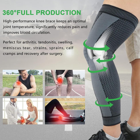 beister Full Leg Sleeve, Knee Braces for Pain Relief, Compression Sleeves for Meniscus Tear, ACL, Arthritis