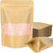 Blisstime Stand Up Pouches - 50 Pack Kraft Paper Bags with Matte Window for Small Business Home Use