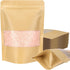 Blisstime Stand Up Pouches - 50 Pack Kraft Paper Bags with Matte Window for Small Business Home Use