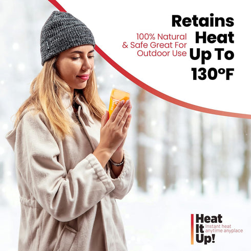 HEAT IT UP! INSTANT HEAT ANYTIME ANYPLACE 8 Packs Pack Set Reusable Hand Warmers Heat It Up Instant Snap Heat for Hot