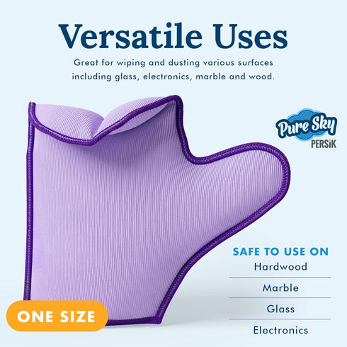Pure-Sky Glass Cleaning Cloth Glove - JUST ADD Water No Detergents Needed Streak Free Magic Ultra Microfiber Window