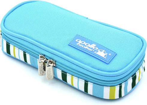Goldwheat Diabetic Medication Organizer, Insulin Cooler Travel Case with 2 Ice Packs, Waterproof Light Blue