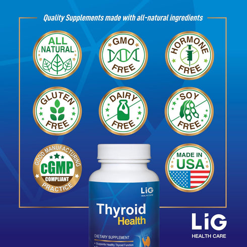 LIG Thyroid Health - Natural Herbal Supplement to Shrink Thyroid Cysts and Balance Hormone Levels