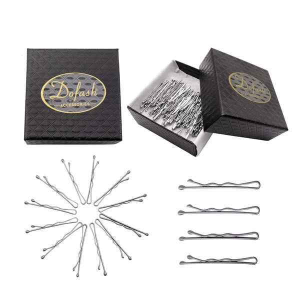 Silver Bobby Pins Hair Clips, 3.5Cm/1.38" Hair Accessories for Women, 100PCS