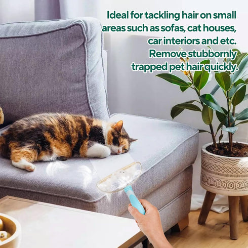 Pet Hair Remover, Retractable Carpet Scraper Rake, Portable Dog Cat Hair Remover for Embedded Fur from Carpet, Stair,