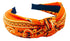 Orange Knotted Bandana Headbands and Scrunchies for Women and Girls