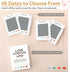 Reallnaive 54 Pcs Date Night Gift Box for Couple Girlfriend Boyfriend Scratch Off Date Night Dice Cards Book Glasses
