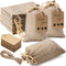 Homum 25Pcs Premium Burlap Gift Bags with Drawstring, 4x6 Inch Reusable Linen Sacks for Wedding Favors, Christmas