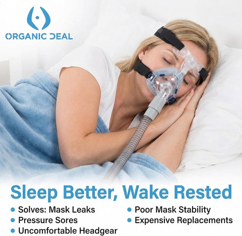 Organic Deal 2 Pack Universal CPAP Headgear Strap Replacement for Philips Respironics Headgear & ResMed CPAP Supplies