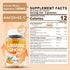Sugar Free Turmeric Ginger Gummies - 1500mg with 5000 IU Vitamin D3 & K2 - Vegan Gummies for Comfort, Flexibility,