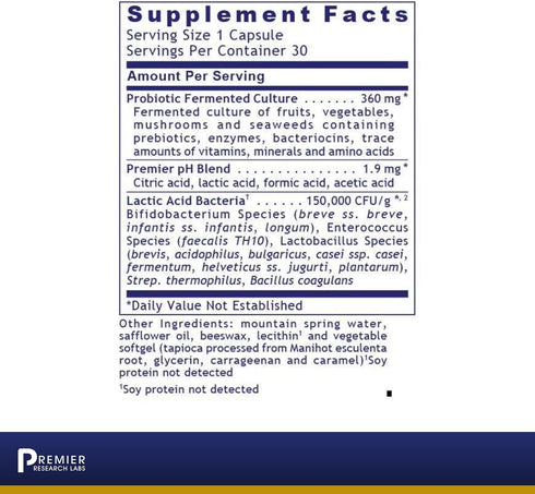 Premier Research Labs Probiotic Caps, Pre-, Pro-, and Post-Biotics for Healthy Gut, Digestive Health & Immune Support