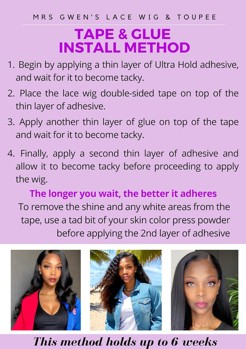 MRS GWEN HAIR & ACCESSORIES Ultra Hold Toupee & Lace Wig Adhesive Bundle (7 Items, 5 Fl Oz, Without Brush Applicator)