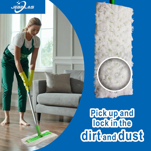 JEBBLAS Pet Dry Sweeping Cloth Refills - Heavy Duty Mop Pads for Swiffer Standard Sweeper, Pack of 60