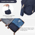 Telena Large Capacity Makeup Bag - Double Layer Portable Travel Cosmetic Bags for Women - Navy Blue