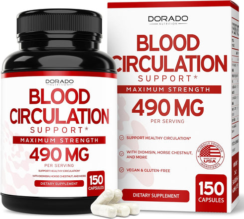 Blood Circulation Supplements - 150 Capsules | Diosmin for Blood Flow, Vegan & Non-GMO, Leg Health