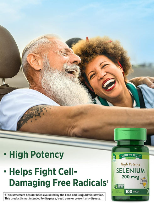 Selenium 200 mcg - 100 Tablets - High Potency - Non-GMO, Gluten Free Supplement by Nature's Truth