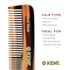 Kent A OT Small Double Tooth Hair Pocket Comb, Fine/Wide Tooth for Hair, Beard, and Mustache Grooming