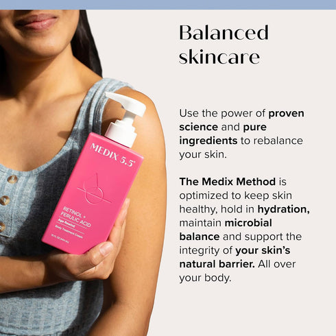 MEDIX 5.5 Retinol Cream + Collagen Cream Skin Care Set, Firming Body Lotion Set for Women, 2PC Bundle
