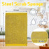 24 Pack Steel Scrub Sponges for Dishes Non Scratch Scouring Sponge Multi Use Metal Scrubber Heavy Duty Dish Wash Kitchen Sponge for Pot Dish Washing Hard Surface Cleaning Tools (Gray, Yellow) by Thyle