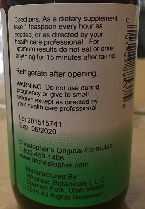 Christopher's Original Formulas Herbal Throat Syrup - 4 oz Gentle Herbal Support for Wellness
