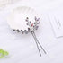 Kercisbeauty Purple Beaded Hair Pins - Pack of 3 Bridal Accessories for Wedding, Prom, Evening Party, Violet Hair Piece